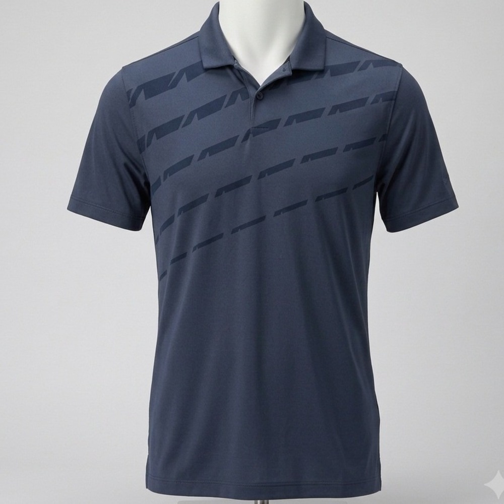 Nike Golf Mens Dri-FIT Graphic Polo Shirt Navy Blue Small Activewear